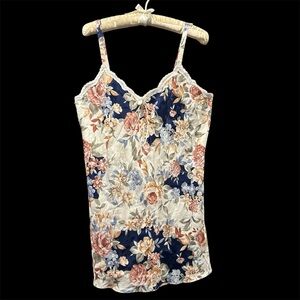 Floral Lace Trim Camisole Top